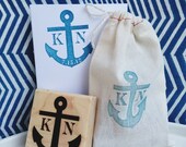 Personalized Wedding Stamp - Anchor - Favors, Buffets, Packaging, Treat Bag, Thank You Notes