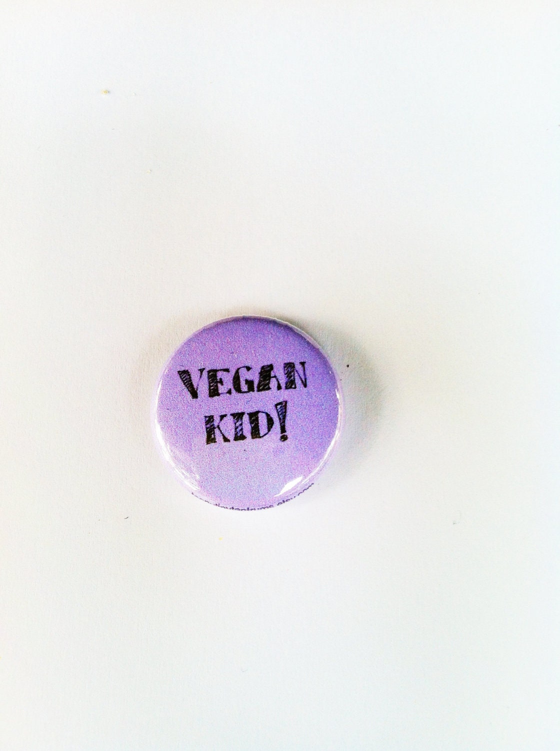 Lavender Vegan Kid 1 inch Pinback Button