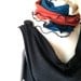 color blocked circular scarf