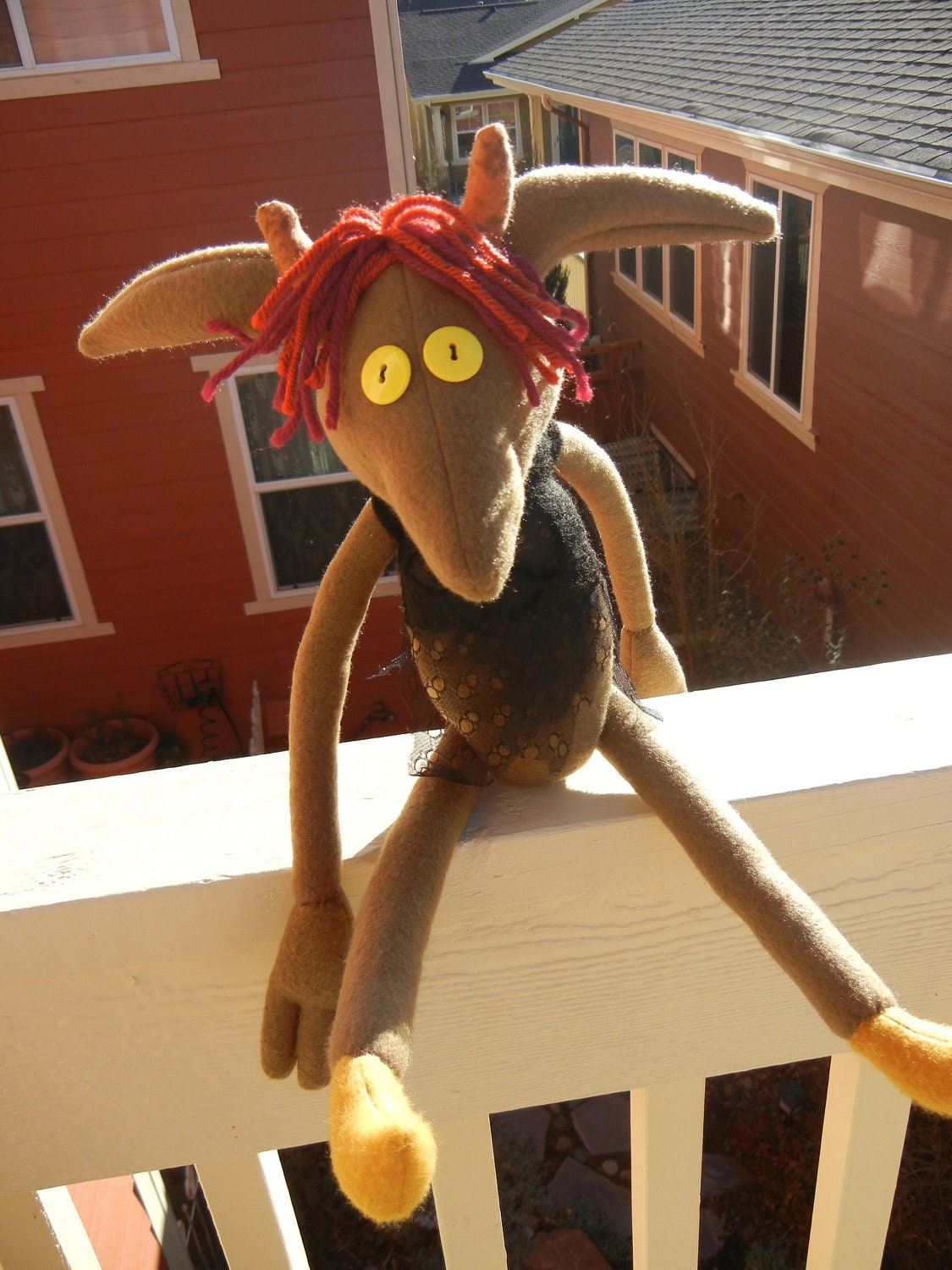Labyrinth inspired Goblin soldier doll one of a kind ----- Spike