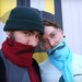 Mustache Scarf - unisex long scarf with printed mustaches