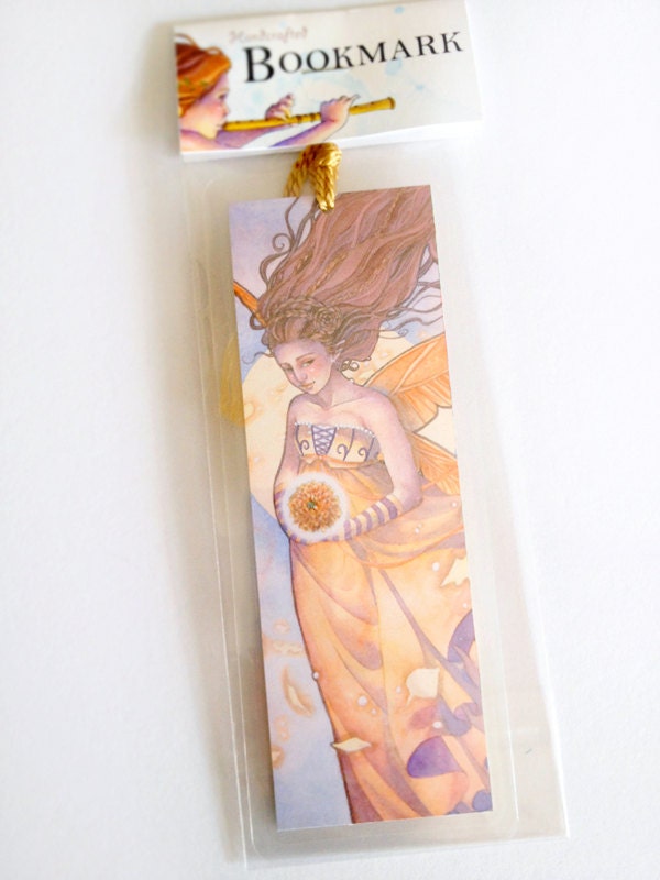 Flower Fairy Bookmark Art November Autumn Fairy Print