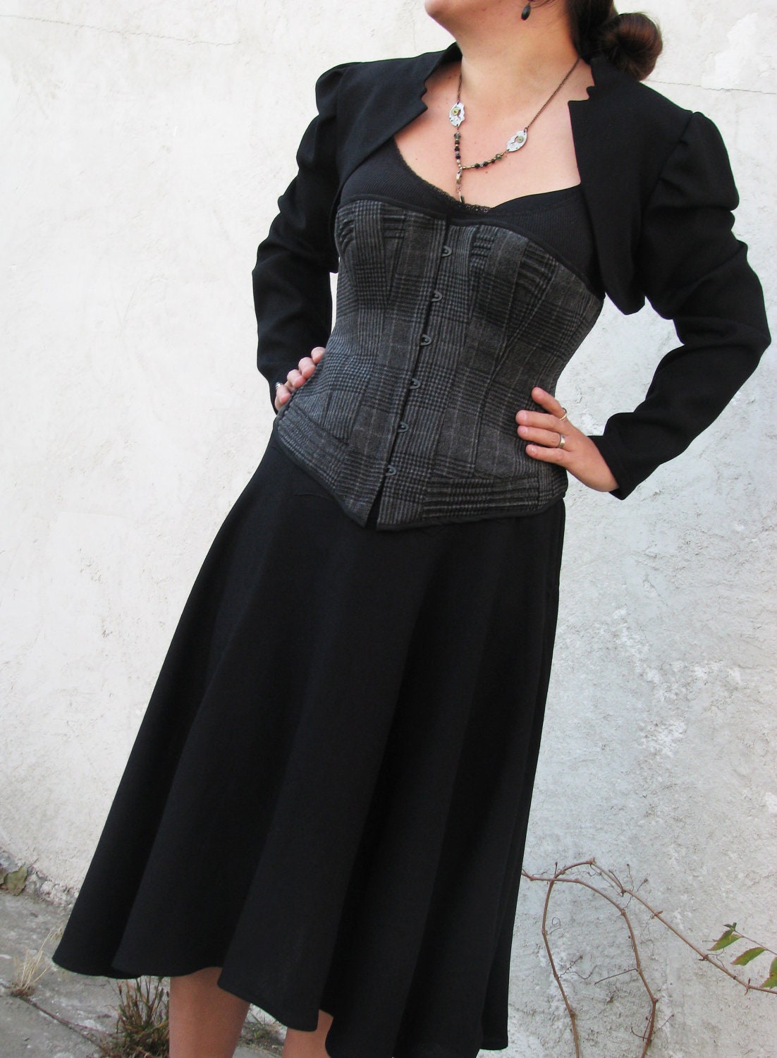 Custom Wool Corsets---You Choose the Fabric