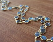 FLAWLESS Labradorite bezeled stone Necklace- Gold Filled LAST ONE
