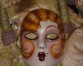 Flapper Mask Vintage Art Deco Style Blonde