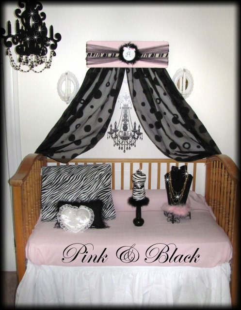 Crib Crown Canopy Teester Pelmet SALE Zebra Upholstered Princess FREE