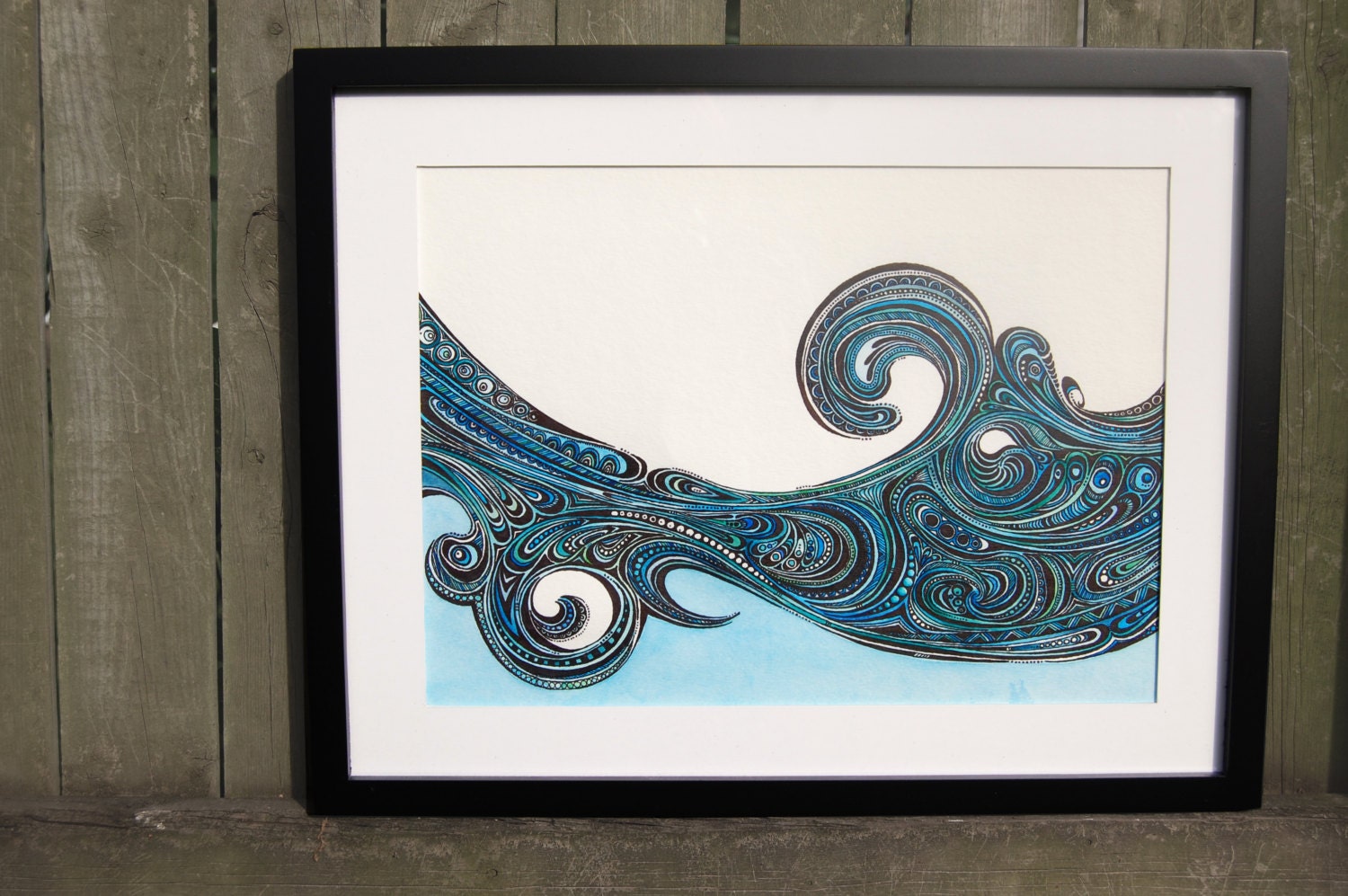Doodle Ocean Wave Print