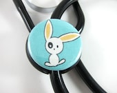 Stethoscope ID Tag Clip Charm - Manga Bunny