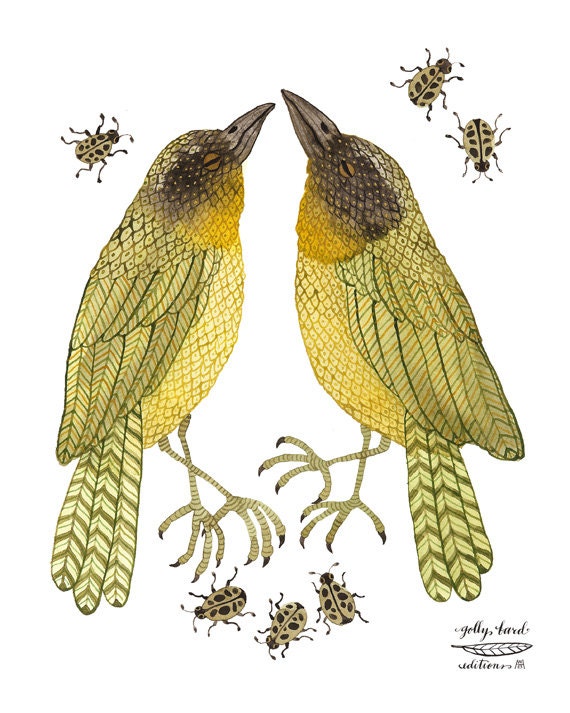 yellowthroats bird art giclee print watercolor reproduction