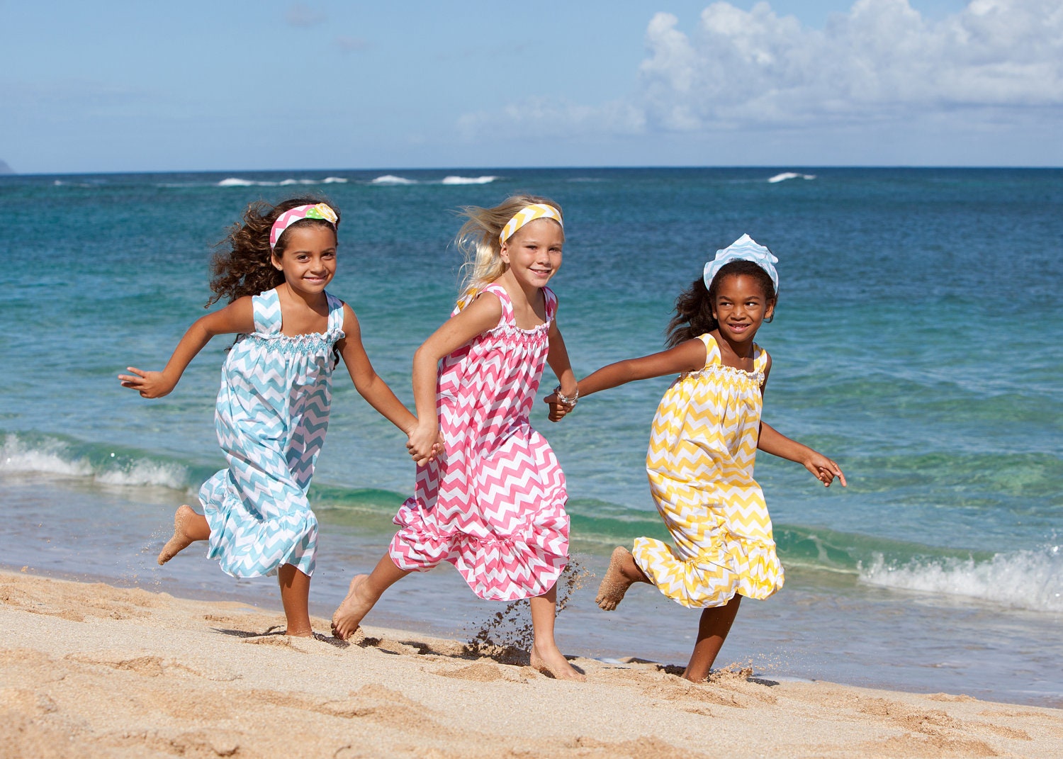 Maxi Dress - Girls Maxi Dress - Chevron Dress