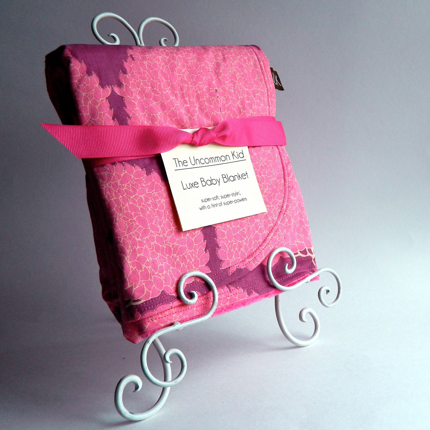 Luxe Baby Blanket in Cotton Candy Canopy