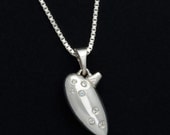Zelda Ocarina Pendant in Silver with Cubic Zirconia