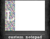 Customizable Chevron Stripe Notepad