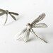 Dragonfly earrings Sterling silver studs  Nature inspired Animal jewelry spring
