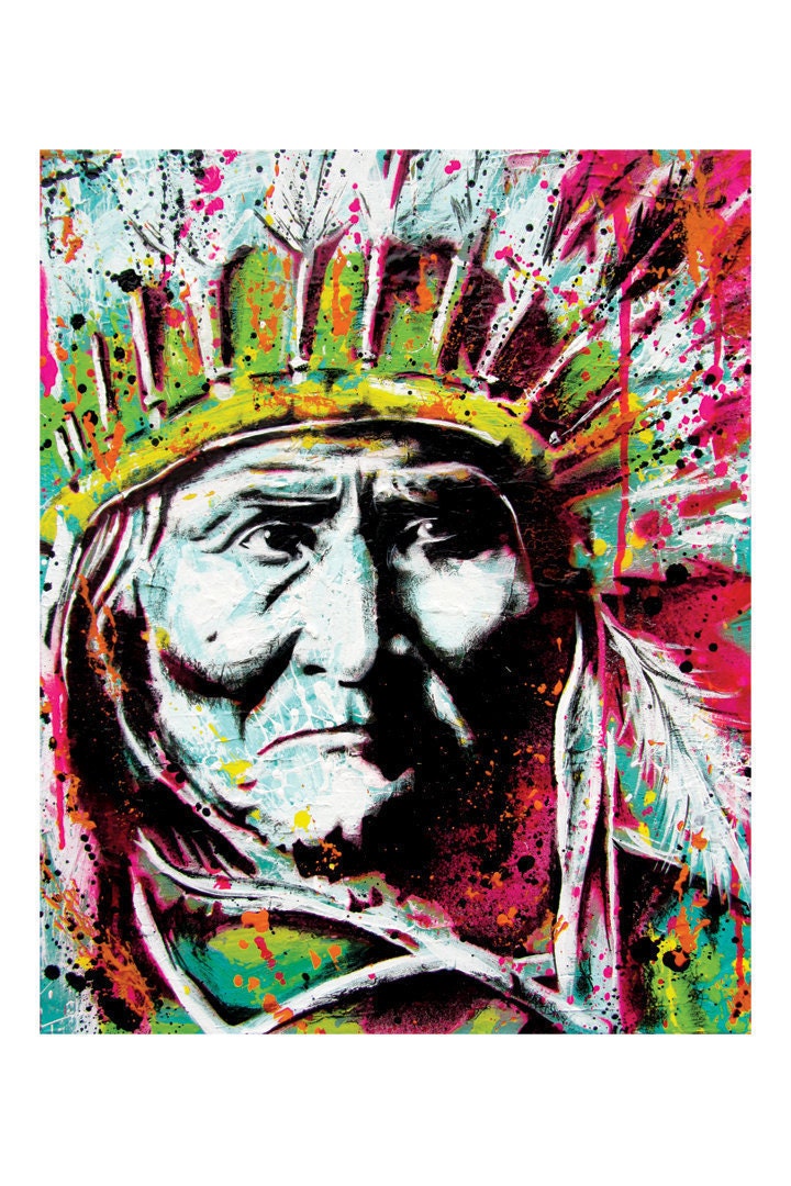 Geronimo - 12 x 18 High Quality Pop Art Print