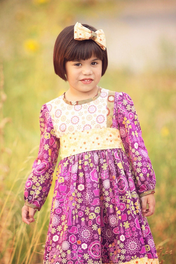 Shabby Chic Little Girls Dress in sizes  3t to 8