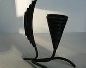 Mid Century Modern Wire Candle Holder / vintage 1950s candlestick dutch design
