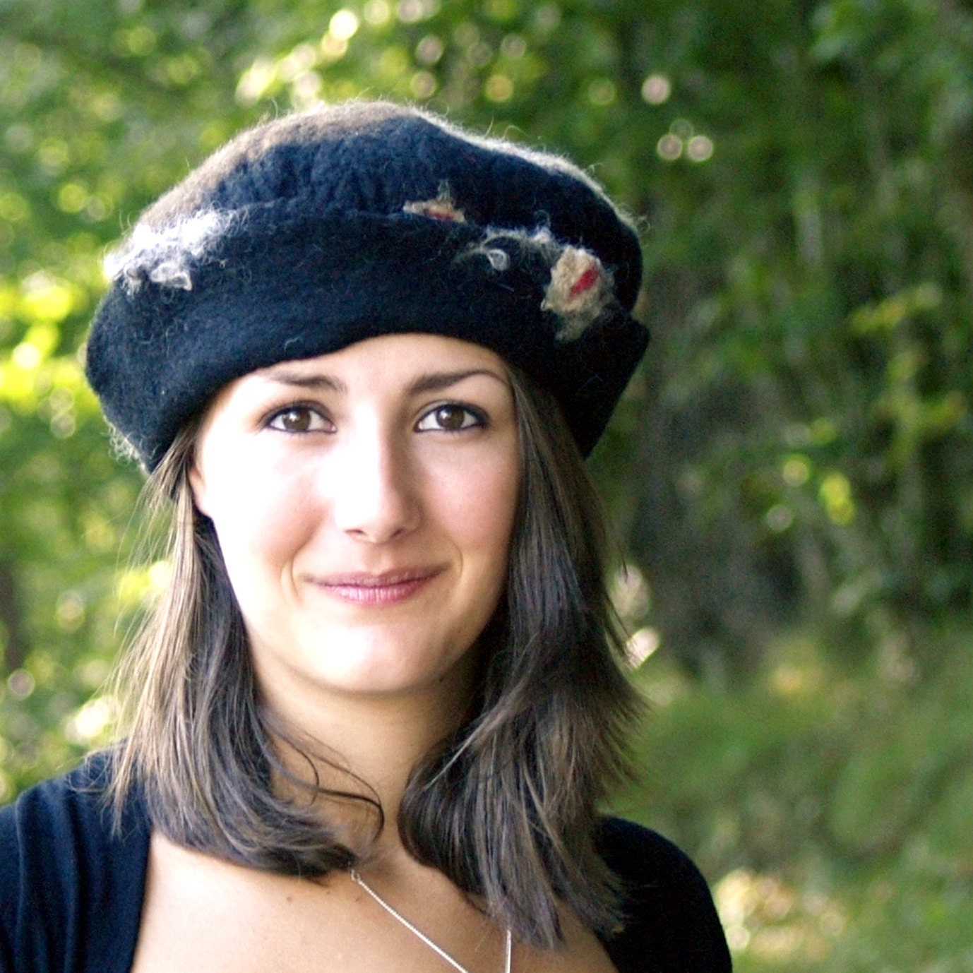 felt beret wool felted hat fiber art hat unique wearable felt french beret  handmade Etsy France jannio