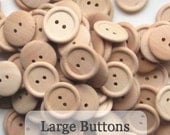 Large Unfinished Wooden Buttons 1 inch, Pack of 10