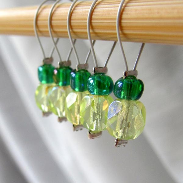 Sunshine Flows - Five Snag Free Stitch Markers - Fits Up To 5 mm (8 US) - Limited Edition