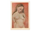 Pink Figure, 1906. By French Artist Pablo Picasso. Vintage 1940s Picasso French Fine Art Print. 5.25" x 8". (No. 249)