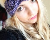 READY to SHIP - Harlow Large Bow Headband in Rustic Purple