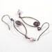 Artisan Earrings, Oxidized Silver, Lavender Pearl, Spiral Jewellery