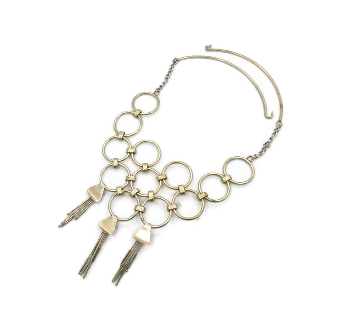 70s Egyptian Revival Queen necklace - Vintage Big Runway Style -  InVintageHeaven