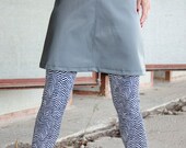 Faux Leather Grey Mini Skirt