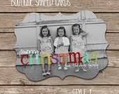 Printed Ornate Shape Cards - Unique and Fun Boutique Style - Printed on Your Choice of Paper - 5x7