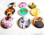 Illustrated pinbacks buttons - 1.25" - Pick 5