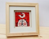 Lino print 'Forever Friends'