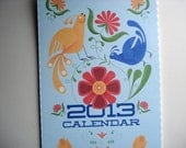 SALE -- Set of two 2013 Hex Wall Calendars