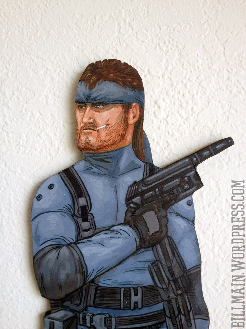 Metal Gear Solid Snake 3D wall art