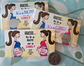 SALE  Brand NEW Gender Girl Boy Reveal the Sex Baby Shower Scratch Off Game Card Ticket Favor