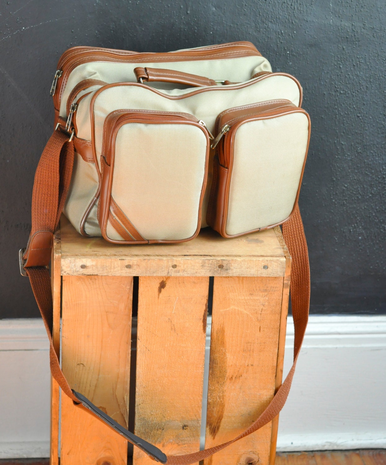 Vintage Retro 1980s Camera Bag Carrying Case