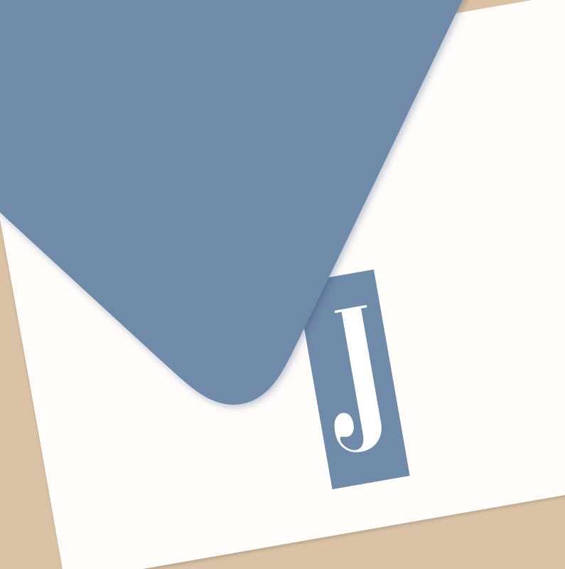 Monogrammed Cards / Notecards / Stationery / Stationary / Letterhead - personalized folded note cards and envelopes, set of 8
