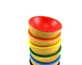 Wooden Stacking Bowls - Rainbow