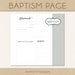 Baptism Page (GREY)  - Include in your Two Giggles Baby Album