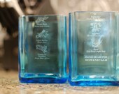 Two Bombay Sapphire Gin Tumblers // Glass Bottles