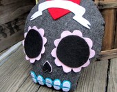 Plush Sugar Skull - Customizable Heart Scroll