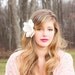wedding accessories, bridal hair clip, Ivory magnolia wedding flower hair clip