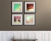 Alice in Wonderland inspired photography gift set of 4 12x12 prints - wall decor for a nursery or girls room