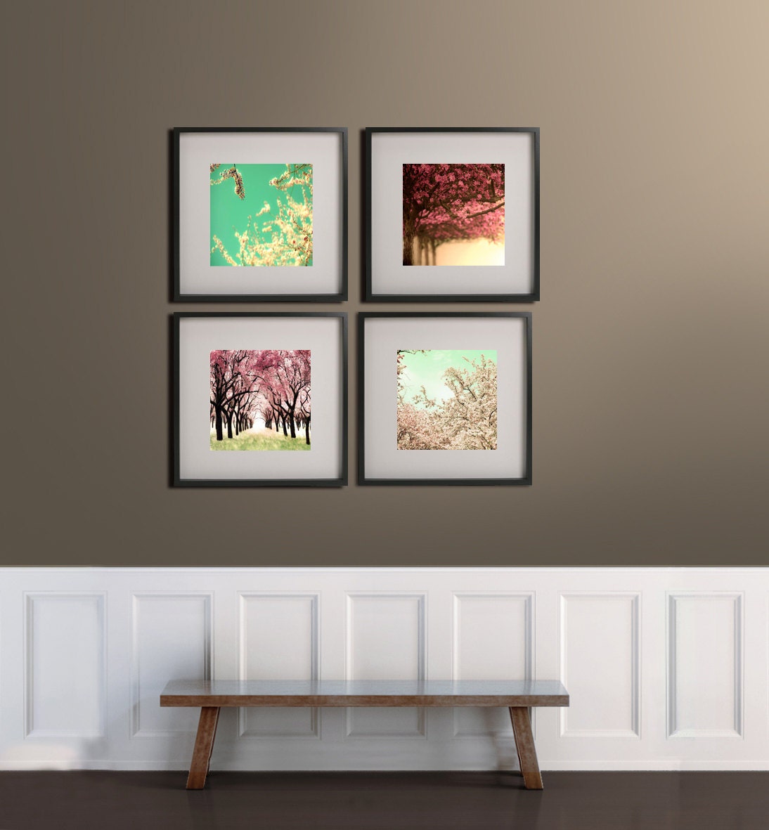 Alice in Wonderland inspired photography gift set of 4 12x12 prints - wall decor for a nursery or girls room