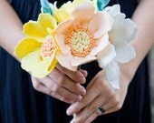 The Jess Wedding Bouquet - Felt Flower - Custom - Made to order - Alternative Wedding Flowers -