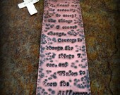 Bookmark, hand stamped, copper, and brass, religious, cross, Easter