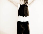 Unisex Chicago Dance Girls tuxedo Vest Suit vest bow tie and pants photo shoot halloween play costume French Style made to order 1-8 unisex