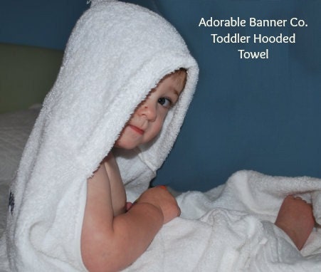 Personalized Hooded Towel for Baby or Toddler. . Baby gift, shower gift, birthday gift.