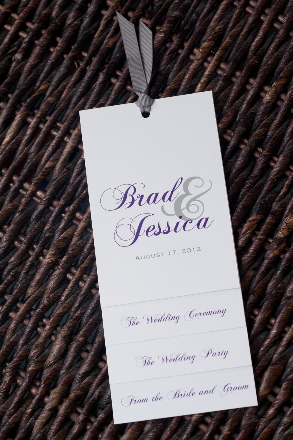 100 Custom Layered Wedding Programs - Choose your colors