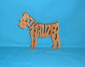 Miniature Schnauzer Dog Handmade Scroll Saw Wooden Puzzle